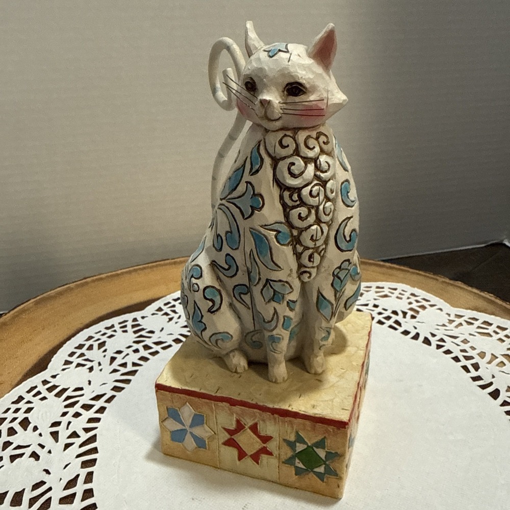 Jimβ Shore Heartwood Creek Evangeline Cat Figurine V4004864 Enesco 2005 Retired